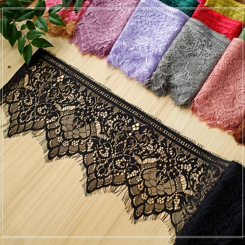 3m x 17cm Eyelash Lace Trim DIY Clothing Dress Accessories