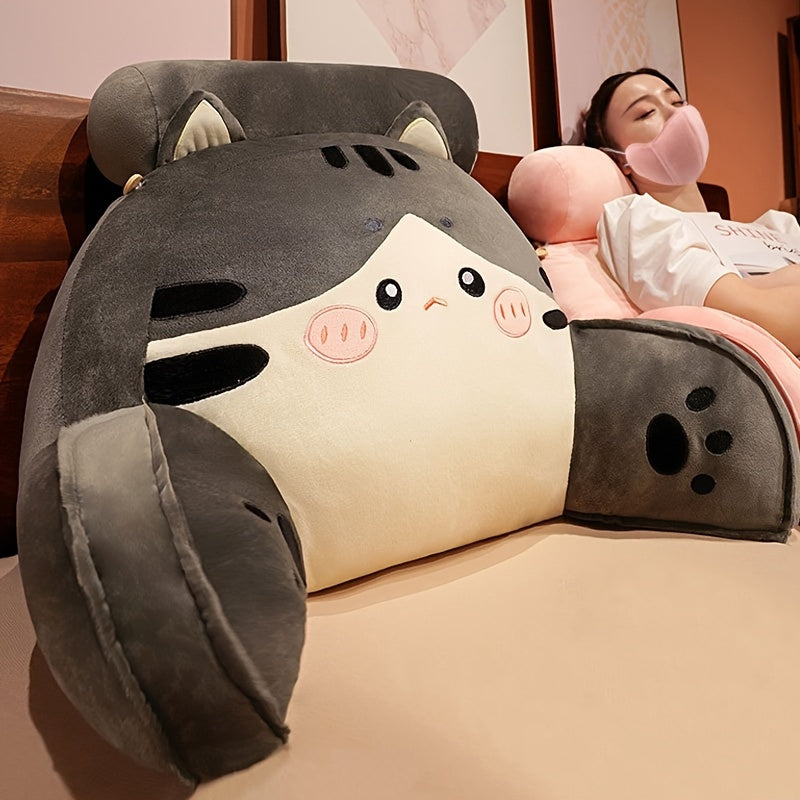 Cat Plush Cushion Sofa Waist Support Pillow Nap Doll Toy