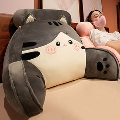 Cat Plush Cushion Sofa Waist Support Pillow Nap Doll Toy