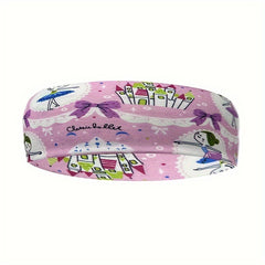 Cartoon Print Sports Sweatband Elastic Headband for Yoga Running