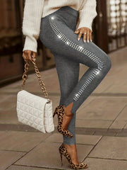 Rhinestone Skinny Pants for Women