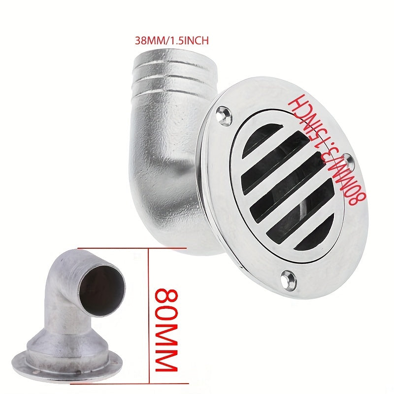 38mm Marine Boat Drain Scupper 316 Stainless Steel