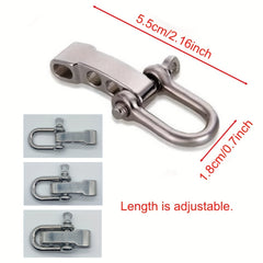 Adjustable Metal Cord Bracelet Shackle - Outdoor Survival Rope Accessory