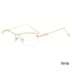 Golden Wire Half Frame Glasses for Men