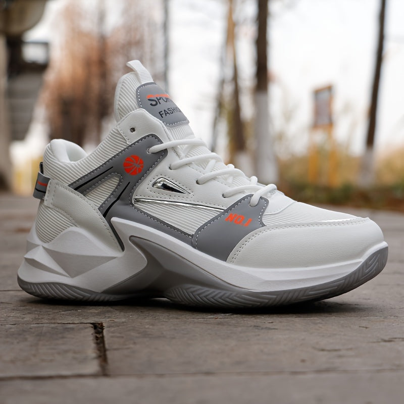 Men's Colour Block High Top Basketball Shoes