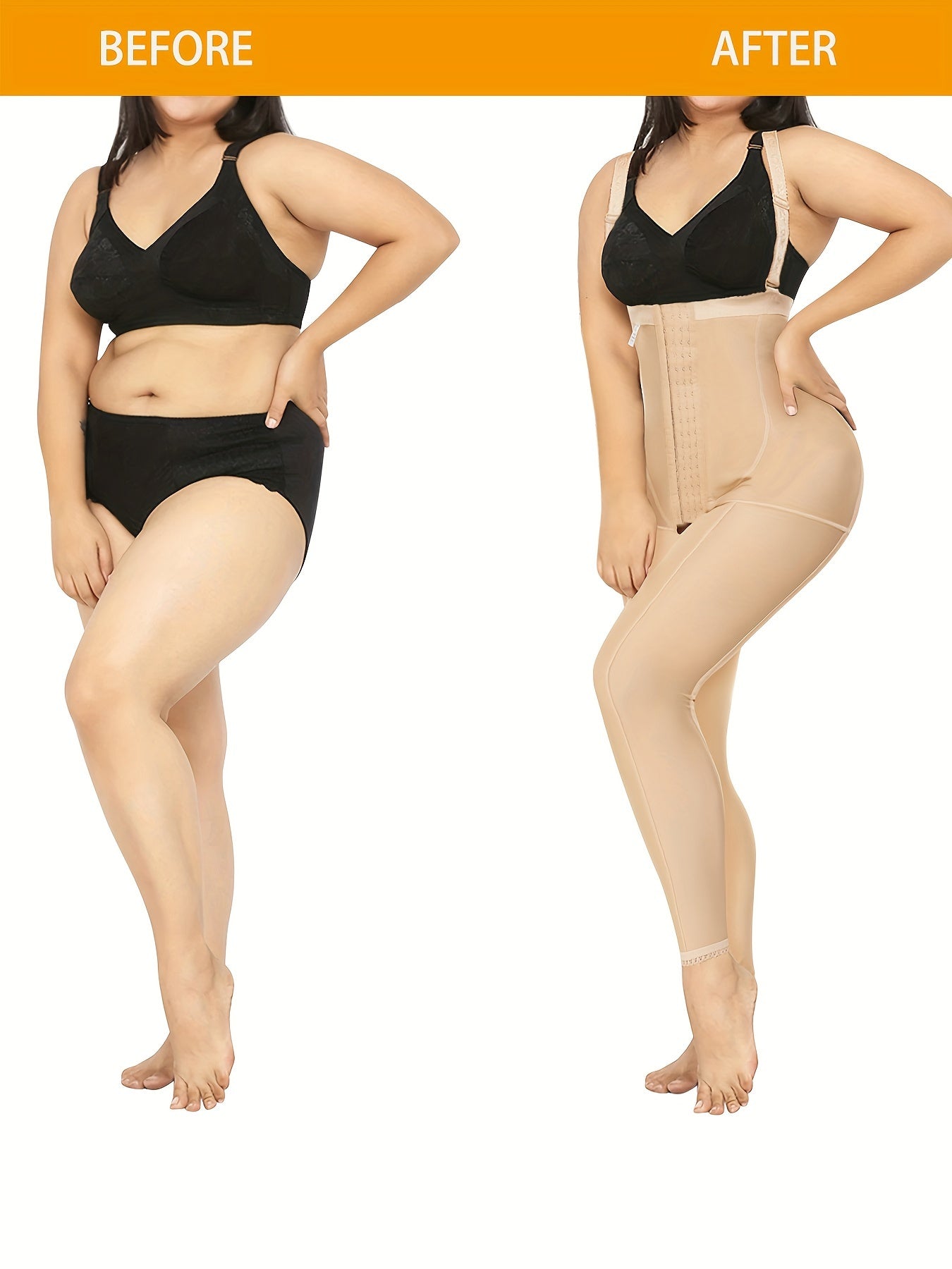 Tummy Control Thigh Jumpsuit Waist Shapewear Women's Activewear