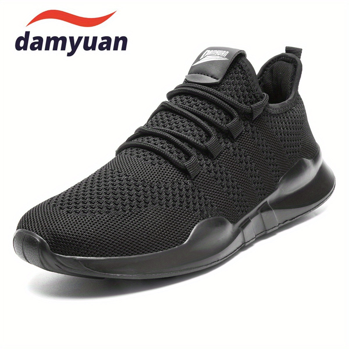 Men's Knitted Breathable Walking Shoes Lightweight Comfy Casual Shoes Spring