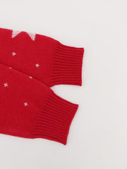 Christmas Elements Pattern Pullover Sweater Crew Neck Women's Clothing