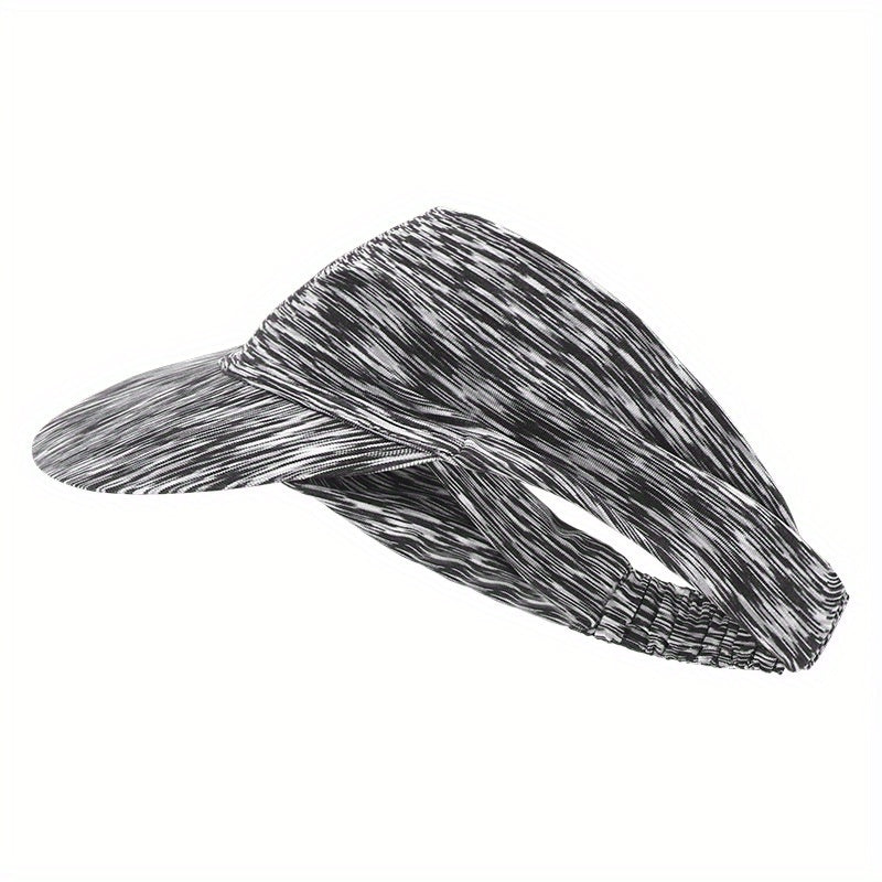 Solid Ponytail Visor Hat UV Protection Breathable Baseball Cap