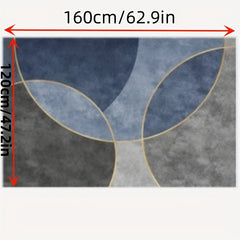 Geometric Abstract Area Rug with Anti Slip Backing