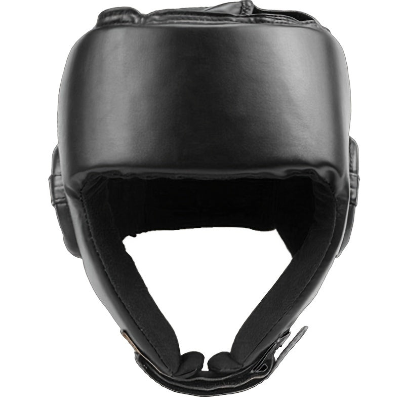 Professional PU Leather Boxing Helmet, Judo Kickboxing Headgear Sparring Helmet