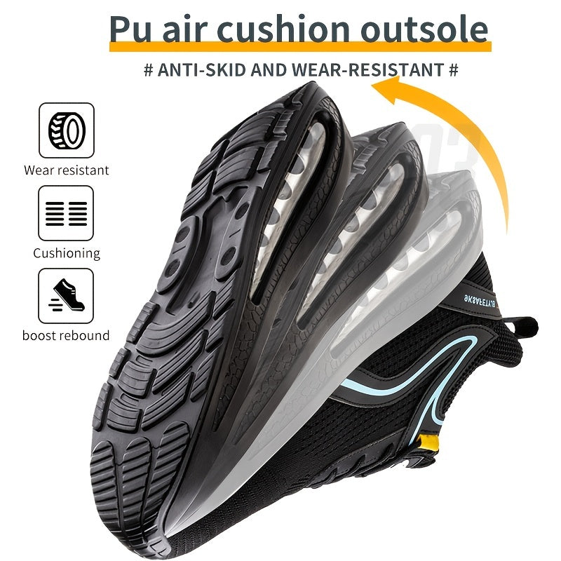 CEATSAFETV Men's Steel Toe Work Shoes Puncture Proof Anti skid Sneakers