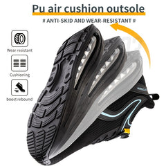 CEATSAFETV Men's Steel Toe Work Shoes Puncture Proof Anti skid Sneakers