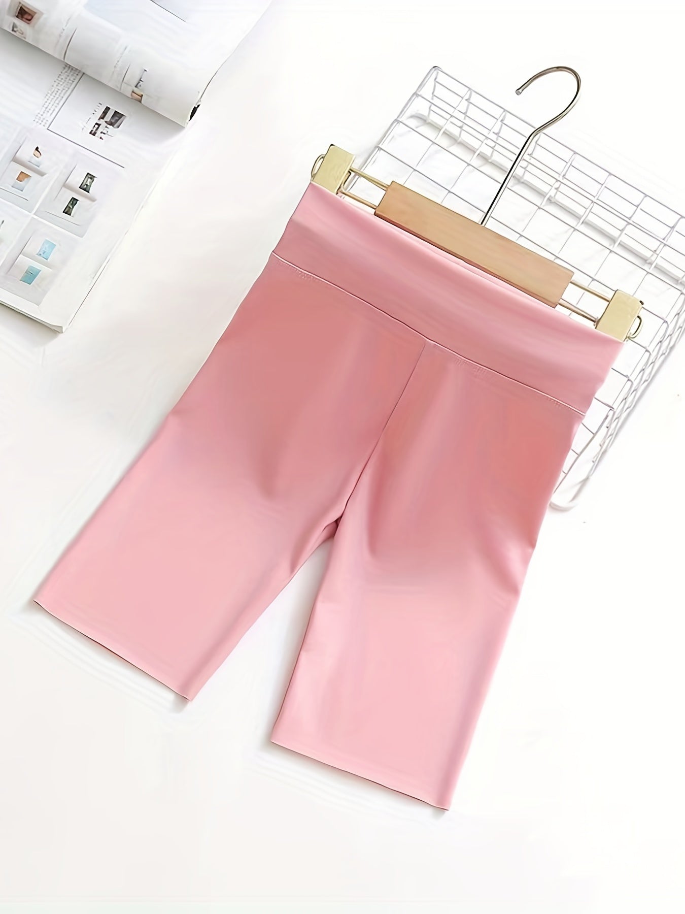 Girls High Waist Yoga Shorts for Summer Sports