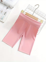 Girls High Waist Yoga Shorts for Summer Sports
