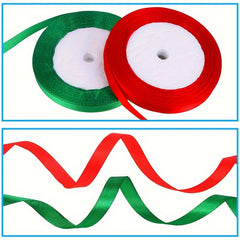 100 Yards Christmas Metallic Glitter Satin Ribbon Set