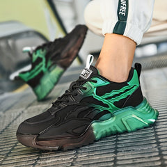 Men's Lace up Athletic Shoes Shock Absorbing Breathable Chunky Sneakers