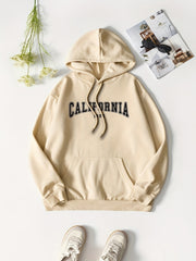 Long Sleeve Hooded Sport Sweatshirt Women Graphic Drawstring Hoodie