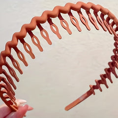 Teeth Headbands Wavy Headbands with Combs Thin Hair Bands