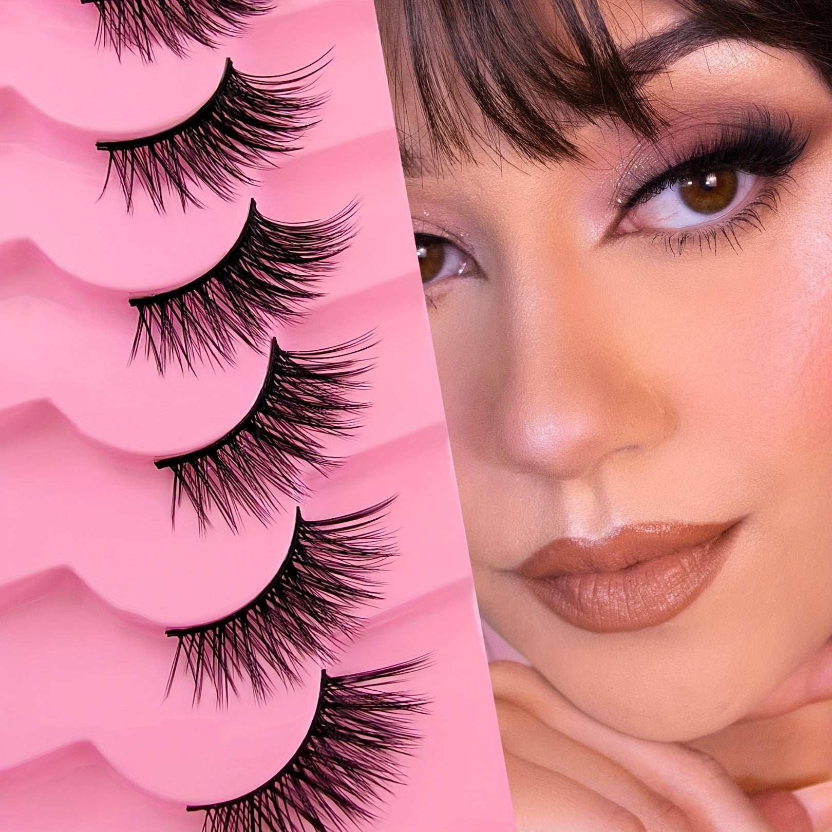 7 Pairs Cross Thick Fluffy Faux Mink False Eyelashes