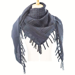 Windproof Navy Arabic Square Tactical Scarf For Military Fan