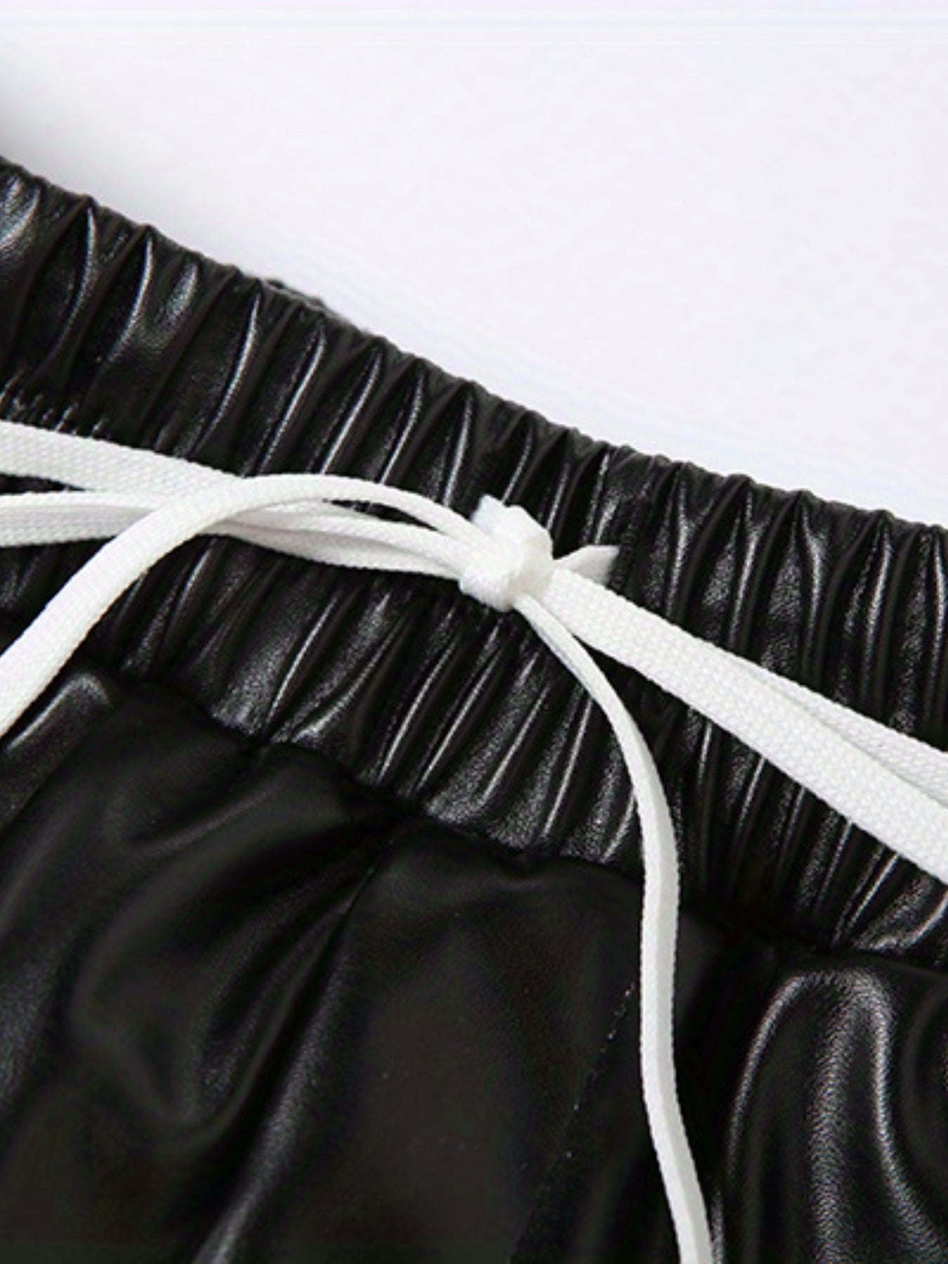 Patchwork Drawstring Shorts Women's Clothing