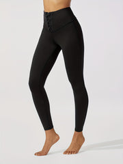 Sports Leggings Crisscross Wide Waistband Tummy Control Yoga Pants