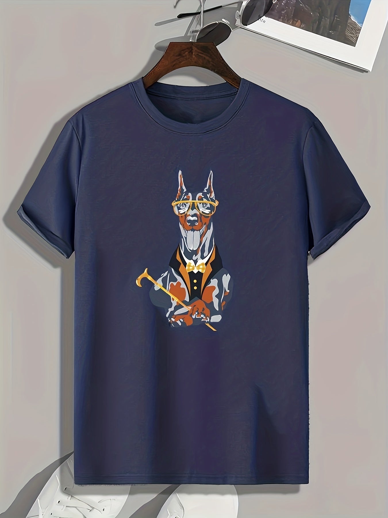 Dog Print Men's Graphic T shirt Casual Comfy Tees For Summer Mens Clothing