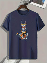 Dog Print Men's Graphic T shirt Casual Comfy Tees For Summer Mens Clothing