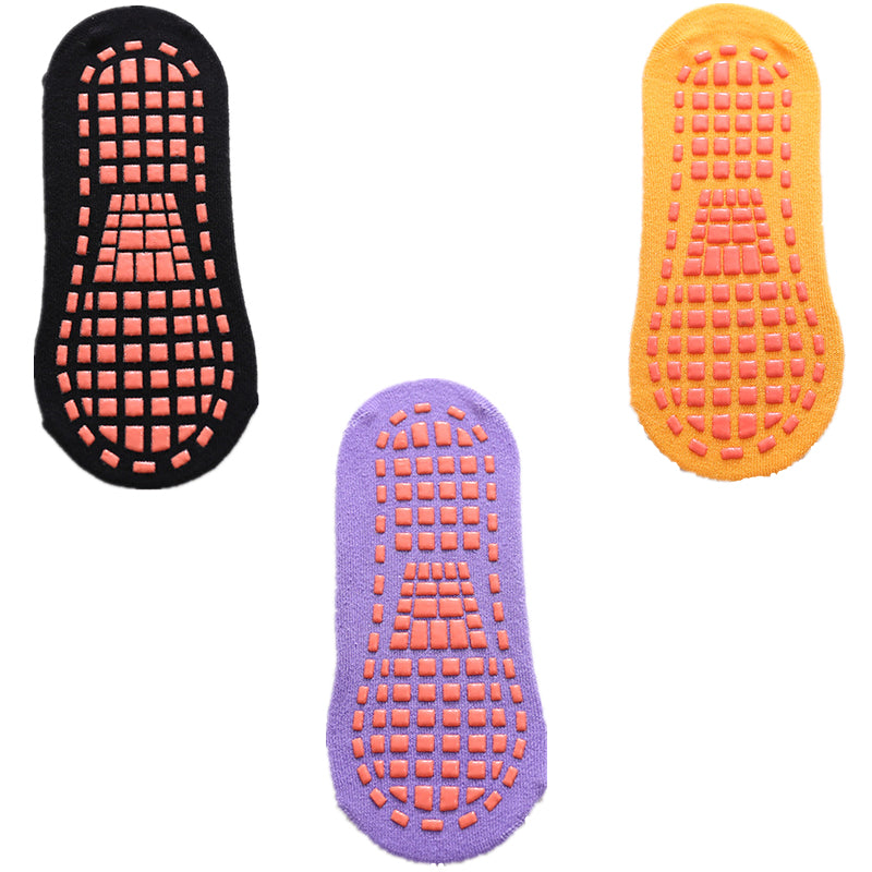 3 Pairs Multicolor Yoga Socks Non Slip Sporty Ankle Socks Gripper Socks