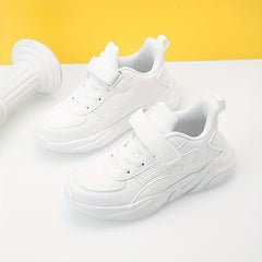 High Top Hook & Loop Running Shoes, Non Slip Lightweight Sneakers