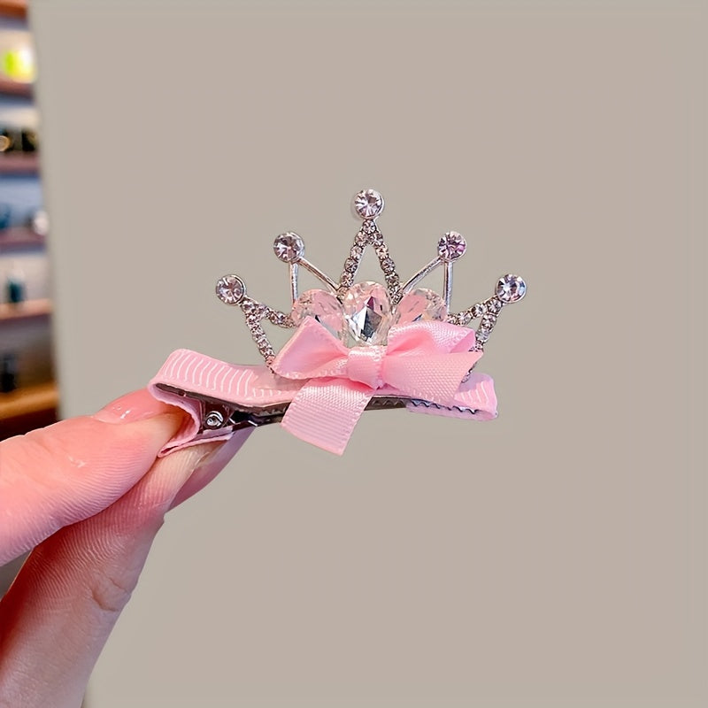 Girls Crown Bowknot Rabbit Ear Hair Clip Accessory for Party