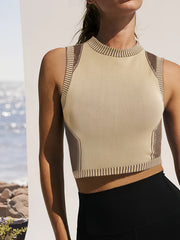 Block Sports Tank Top Sleeveless Yoga Running Top