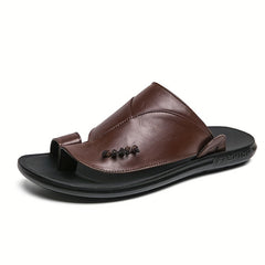 Men's Open Toe Hook And Loop Sandals Non Slip Comfortable Beach Shoes Summer