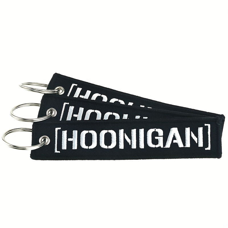 Racing Car Key Chain Embroidered Motorcycle Car Key Tag Gift Pendant