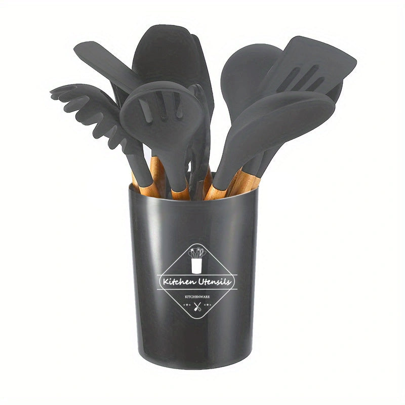 12pcs Silicone Utensil Set Non Stick Kitchen Cooking