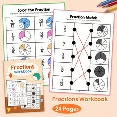 LACHILLY Math Workbooks: Fractions Learning Fun