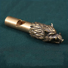 Retro Zodiac Whistle Brass Dragon Head Outdoor Emergency Supplies
