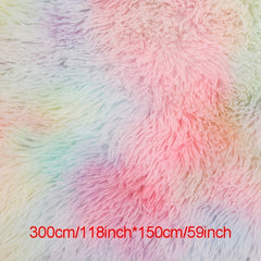 Colorful Plush Rainbow PV Velvet Tie-dye Fur Toy