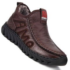 Men's Warm Fleece Snow Boots Comfortable Winter Shoes
