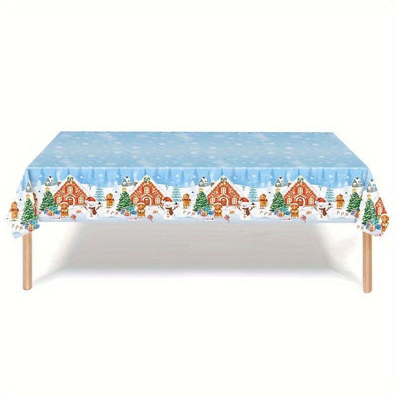 Cartoon Christmas Element Disposable Tablecloth