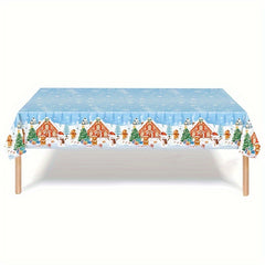 Cartoon Christmas Element Disposable Tablecloth