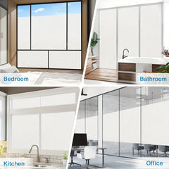 Frosted Anti UV Window Privacy Film for Home Office Kitchen Bathroom
