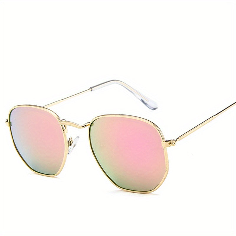 Square Metal Frame Sunglasses Polarized Glasses for Driving
