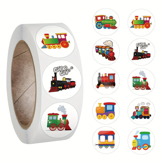 500pcs Train Stickers Roll Vinyl Waterproof Funny Train Stickers