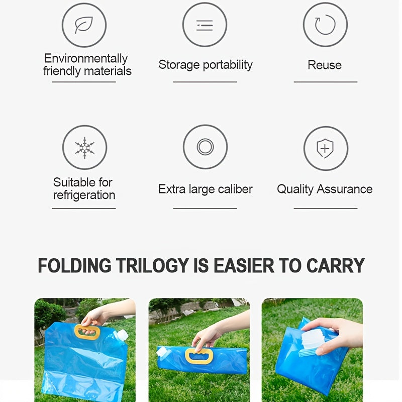5L Foldable Portable Water Bag for Outdoor Camping Hiking