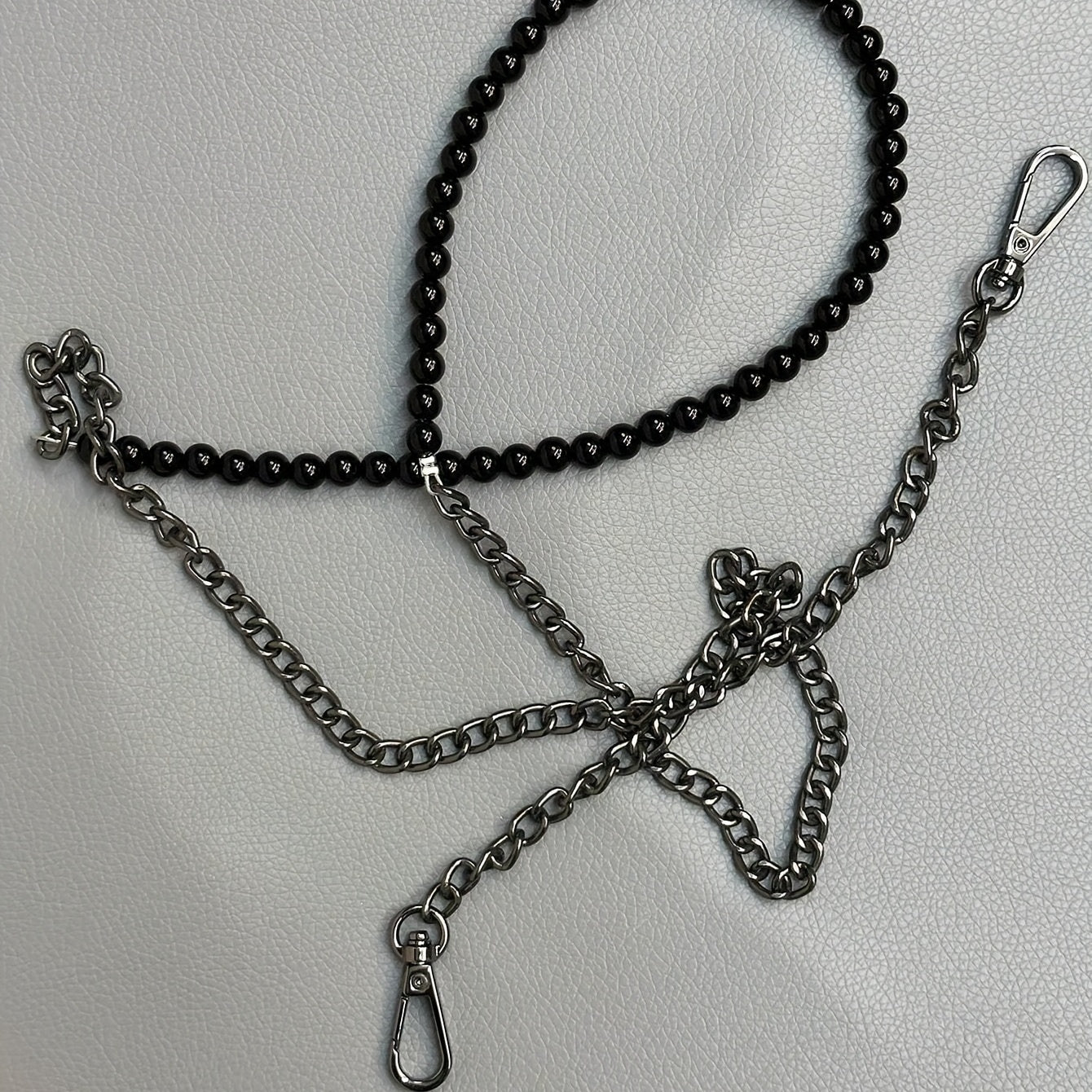 Metal Bead Decor Bag Strap Durable Stylish Shoulder Bag Strap Replacement