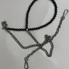 Metal Bead Decor Bag Strap Durable Stylish Shoulder Bag Strap Replacement