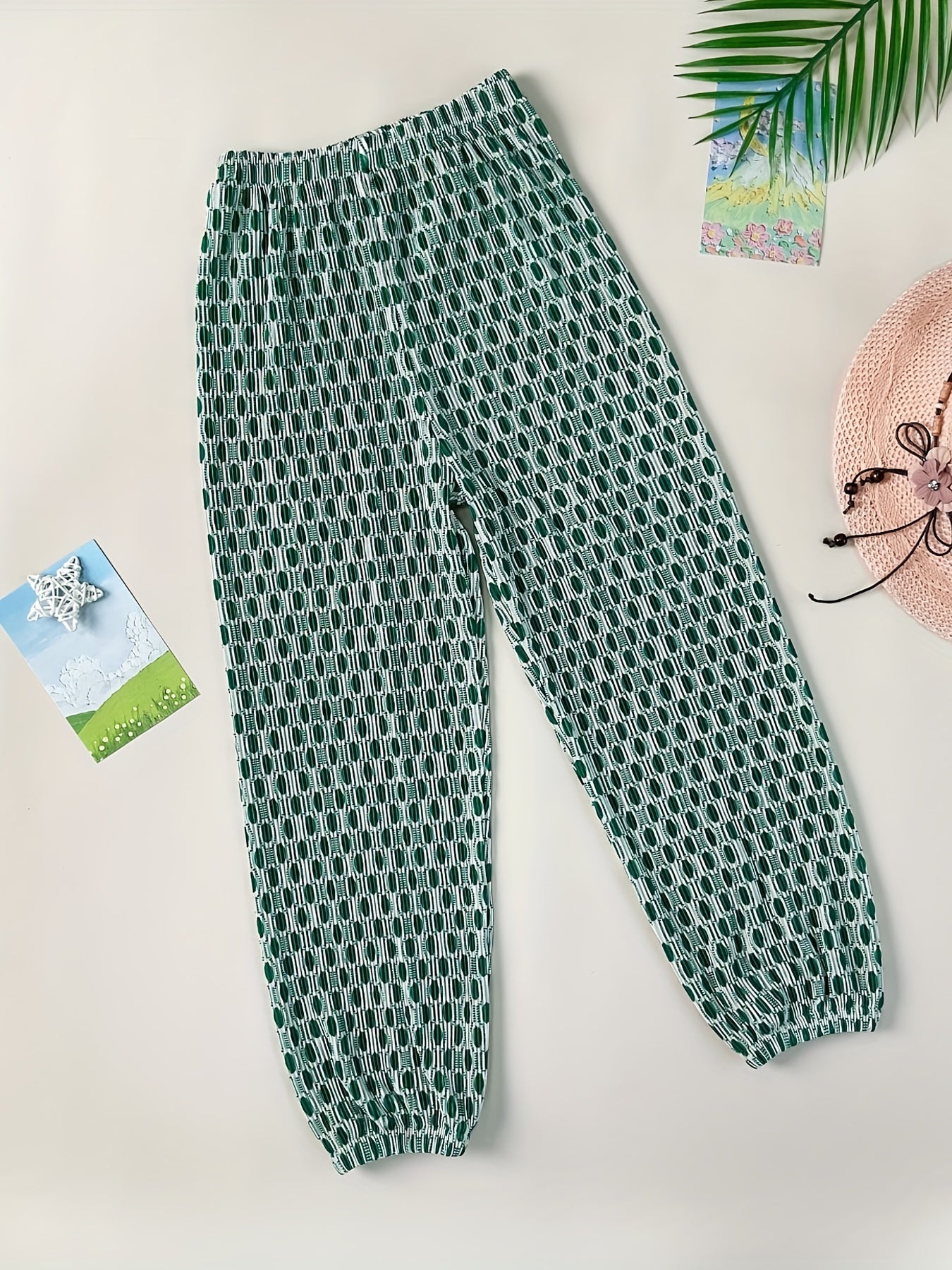 Girls Casual Elastic Waist Anti-mosquito Pants Kids Outwear Pants