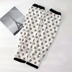 Sunscreen Ice Silky Arm Sleeve Houndstooth Summer UV Protection Gloves
